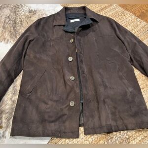 Calvin Klein Men's Brown Suede Jacket l 40 Short